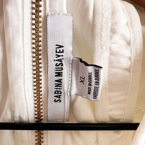 New Anthro Sabina Musayev Bamboo Cut Out Mini Dress Size XL - Picture 10 of 11